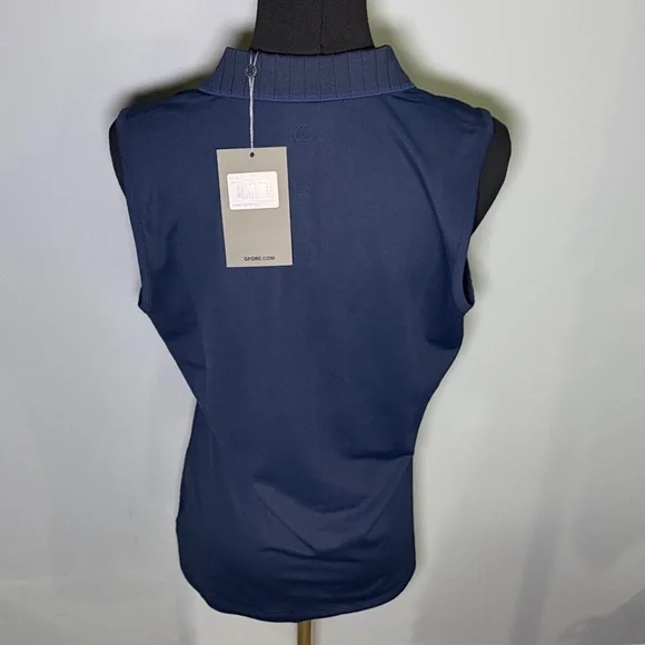 G/FORE Navy Blue Sleeveless Golf Polo